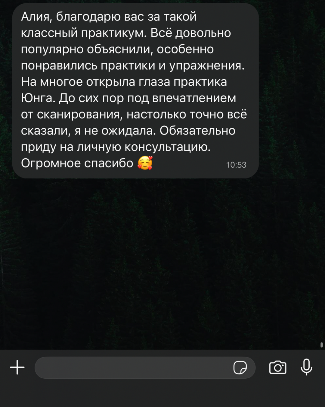 Отзыв участницы о практикуме и точности сканирования